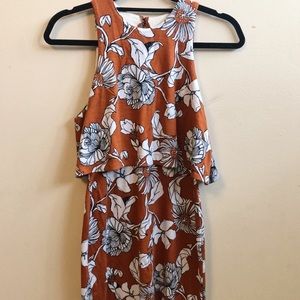 UO Open Back Flower Print Dress